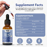 Bella All Natural Vitamin D3 K2 Supplement side view