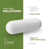Bella Phytologic Melatonin Capsules 60mg in packaging on a table