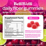 Belli Welli 4-in-1 Fiber Gummies nutritional information