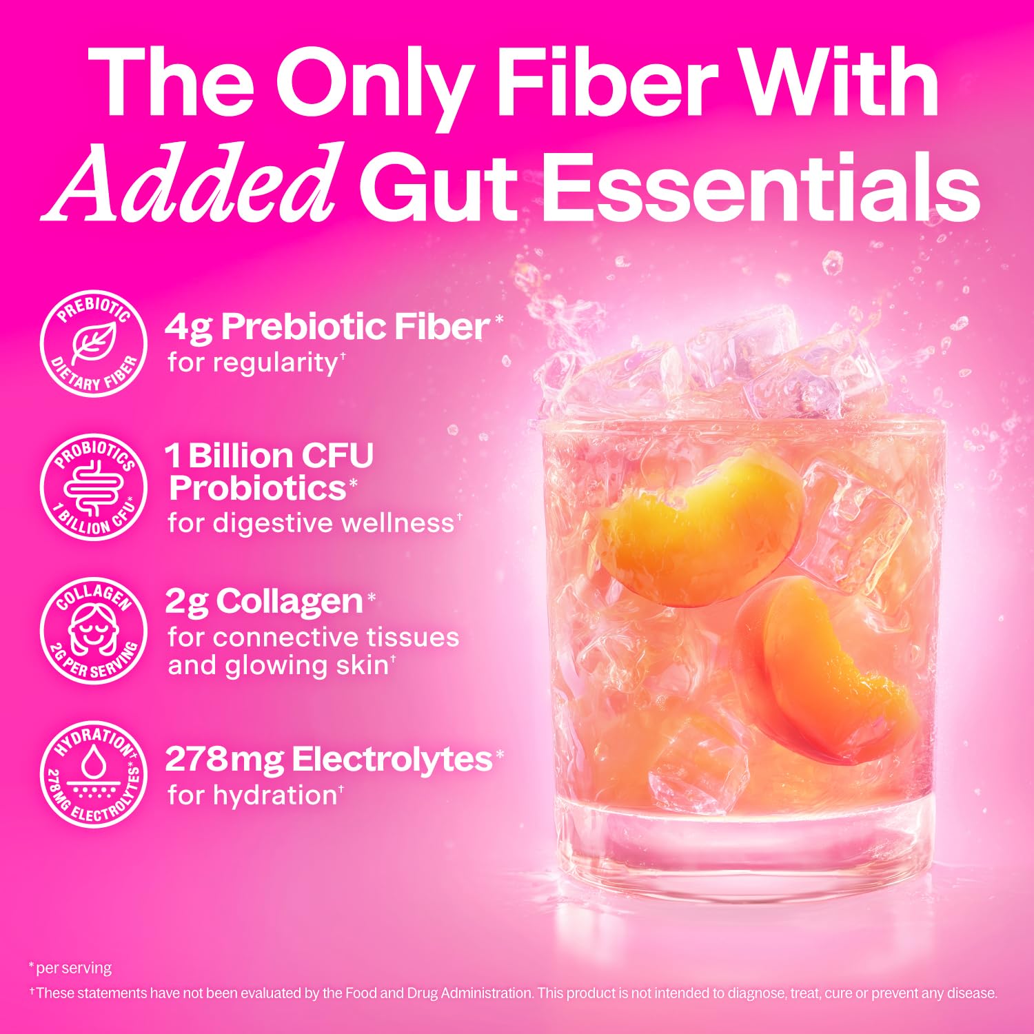 Belli Welli Fiber Powder Peach Mango packaging side view