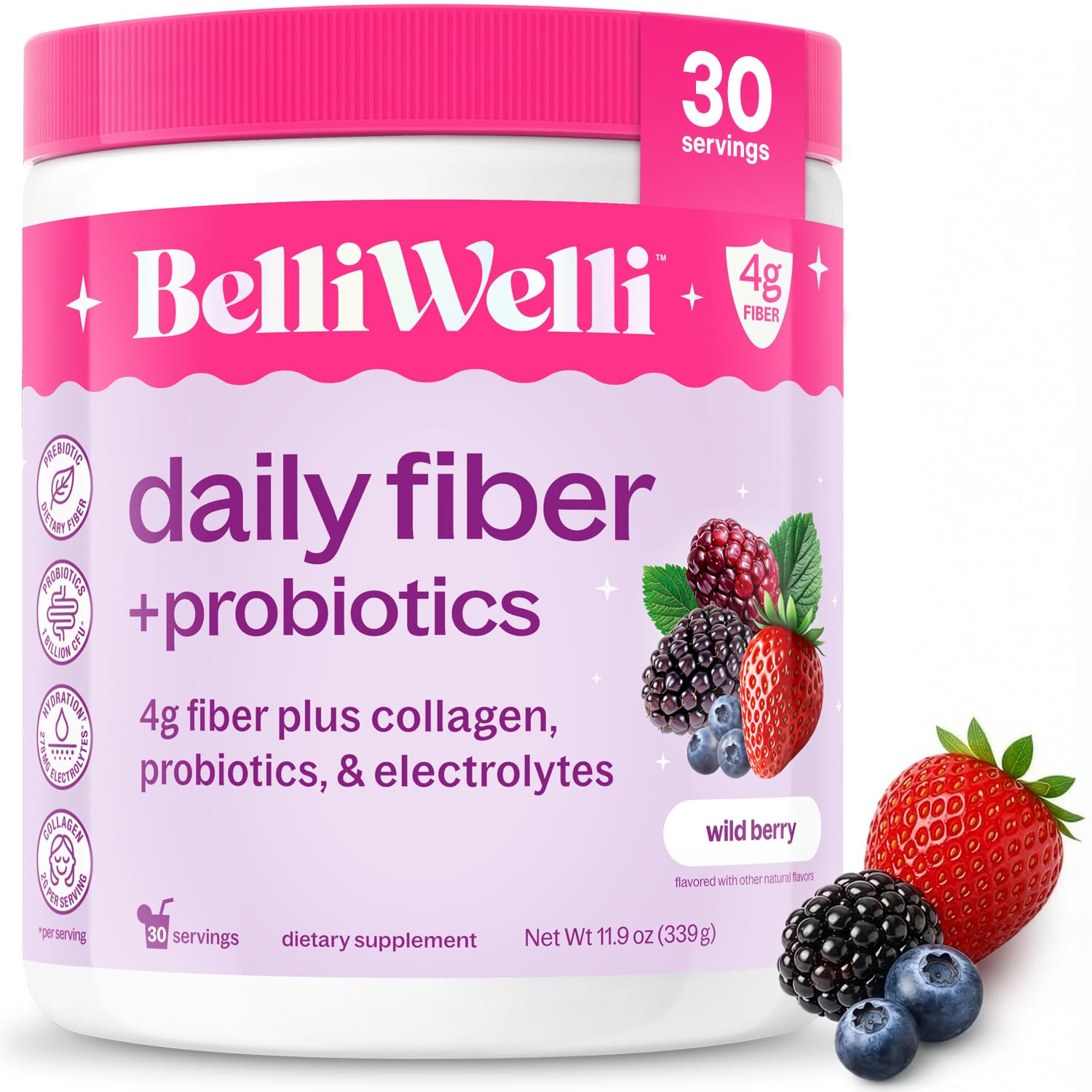 Belli Welli Organic Acacia Fiber Supplement 399g front view