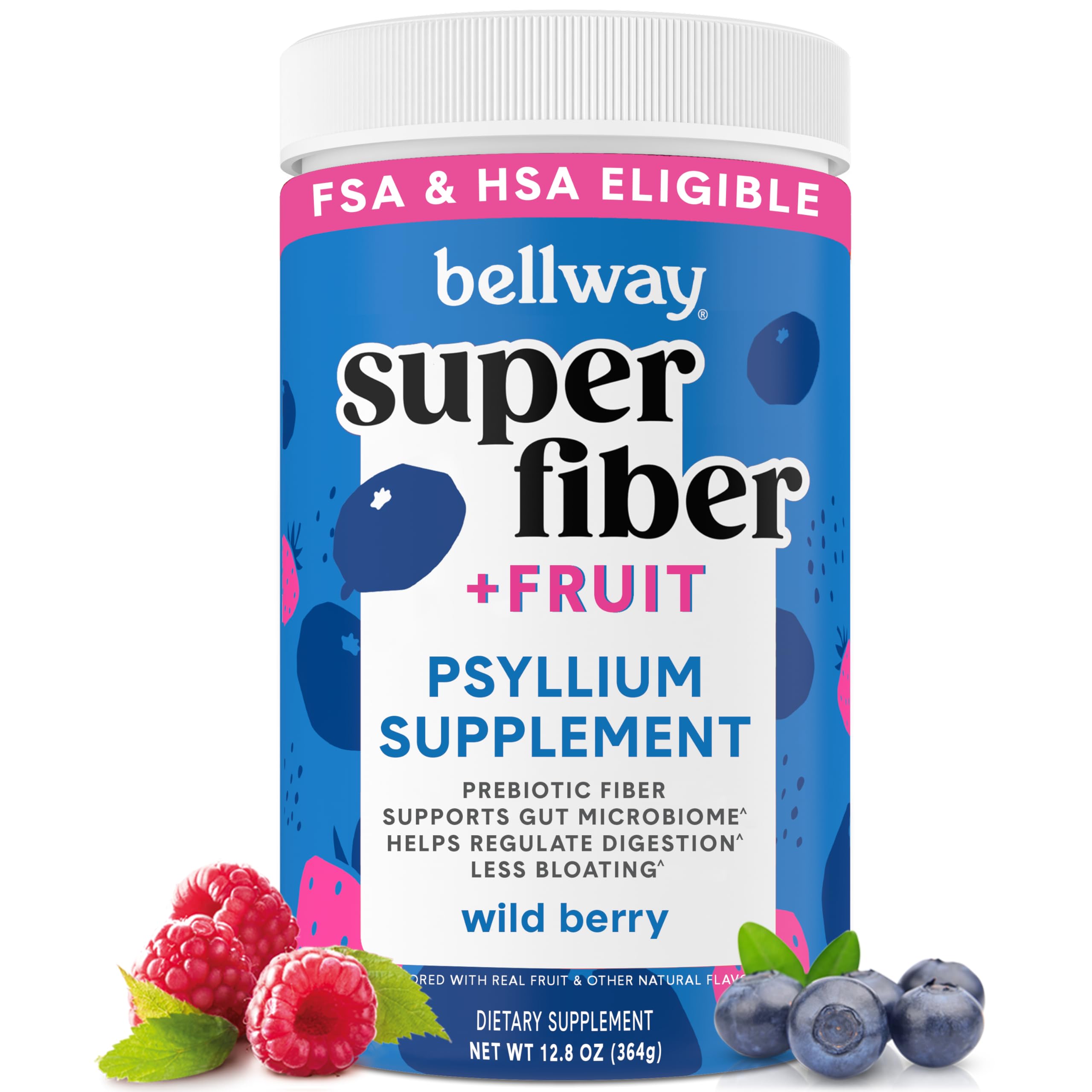 Bellway Super Fiber + Fruit Psyllium Powder 363g front view