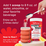 Bellway Super Fiber + Fruit Psyllium Powder mixed in water