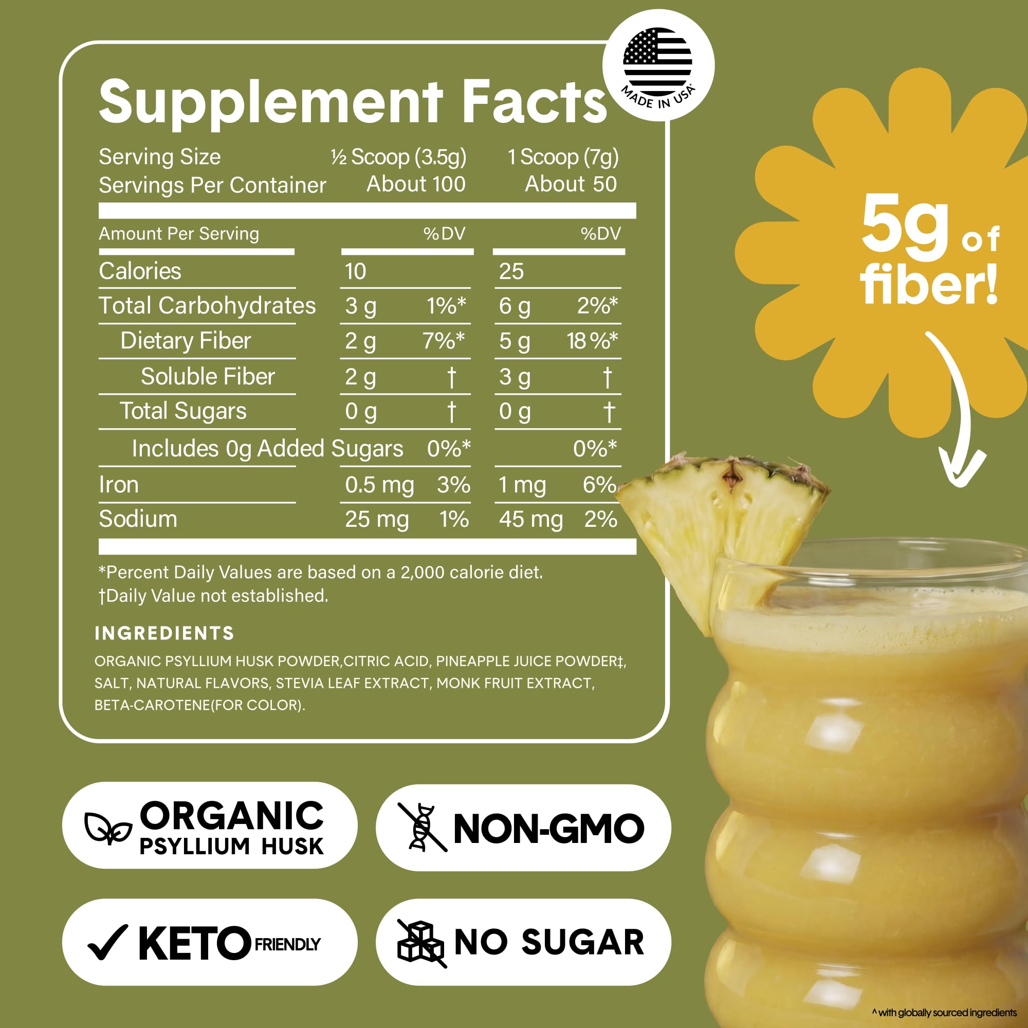 Bellway Super Fiber + Fruit Psyllium Powder with fresh fruits