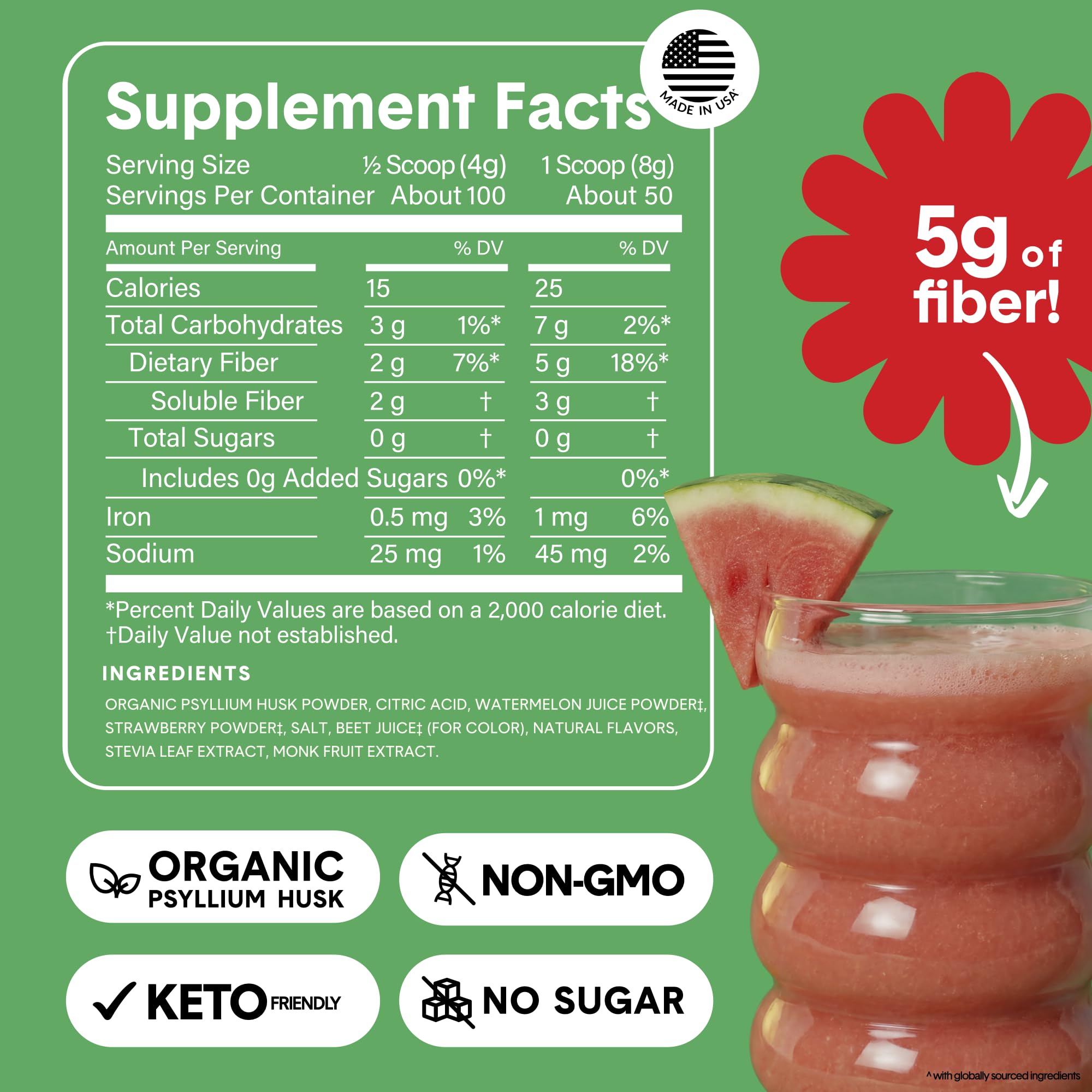 Bellway Super Fiber + Fruit Psyllium Powder with fresh fruits