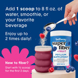 Bellway Super Fiber + Fruit Psyllium Powder with fresh fruits