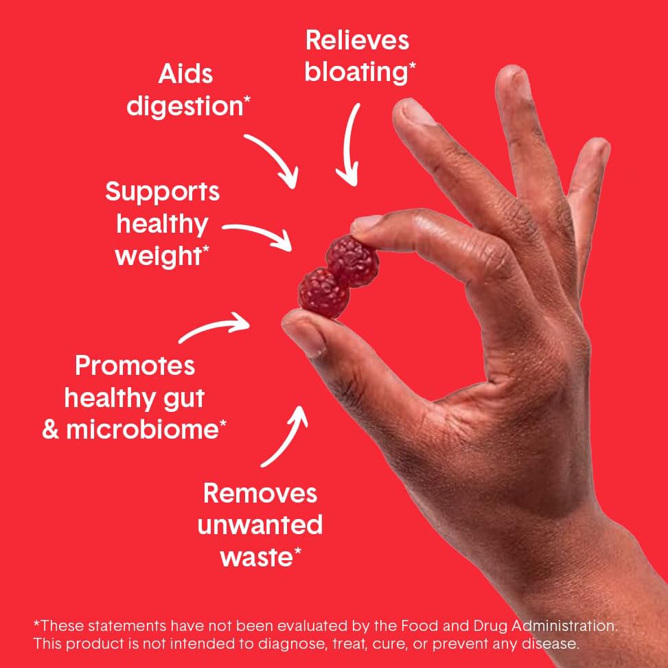 Bellway Super Fiber Gummies Raspberry Lemon flavour