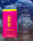 BeMe Collagen Peptides 2500mg Liquid Sachets in a gym bag
