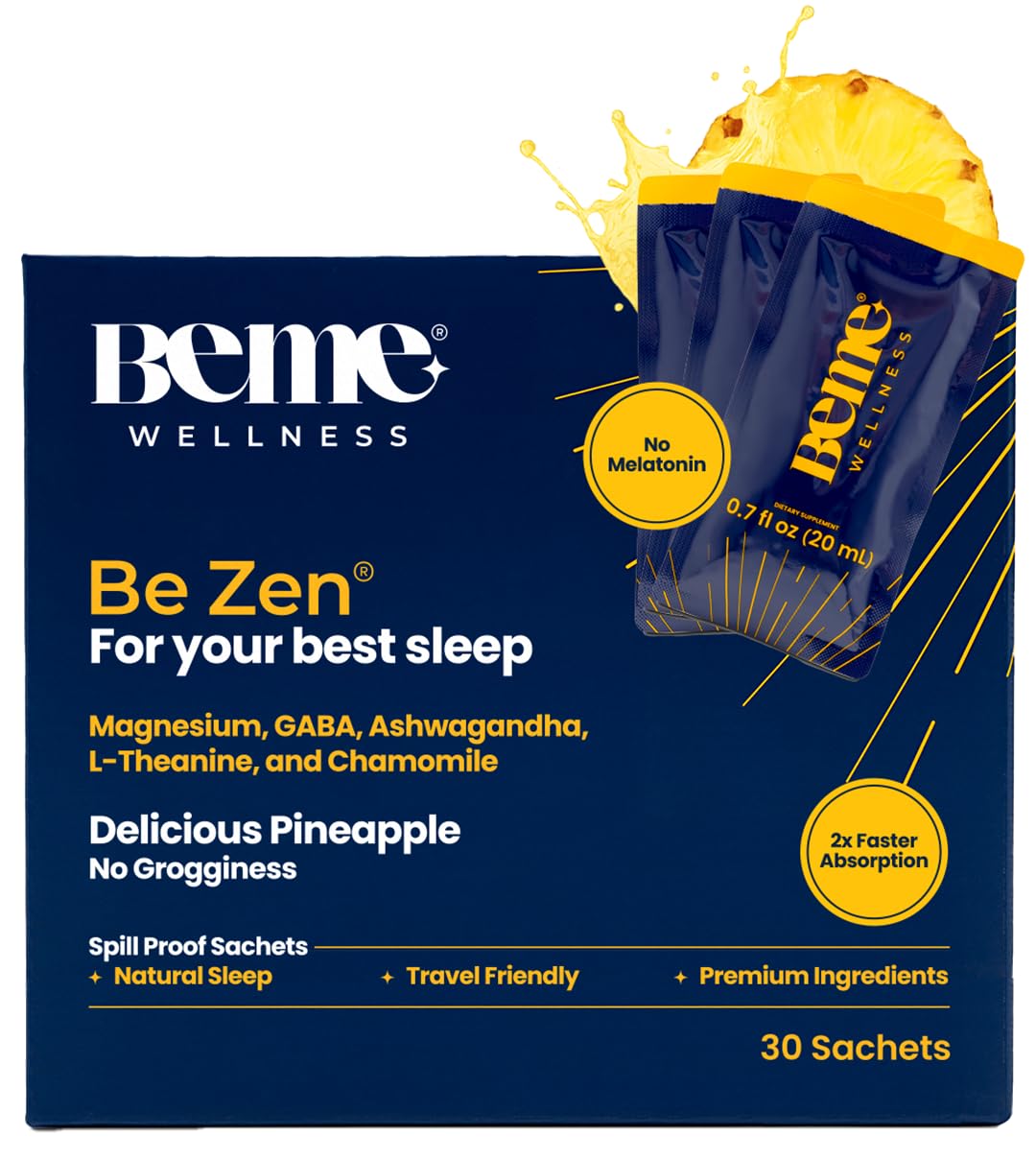 BeMe Magnesium Drink Sachets 30 Pack - Pineapple flavour front view