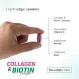 Ben´Fit Collagen & Biotin Complex softgel bottle back view