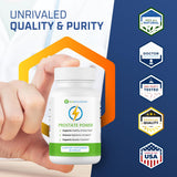 Ben's Natural Health Prostate Support Supplement on a wooden table