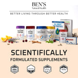 Ben's Natural Health Prostate Support Supplement with herbal background