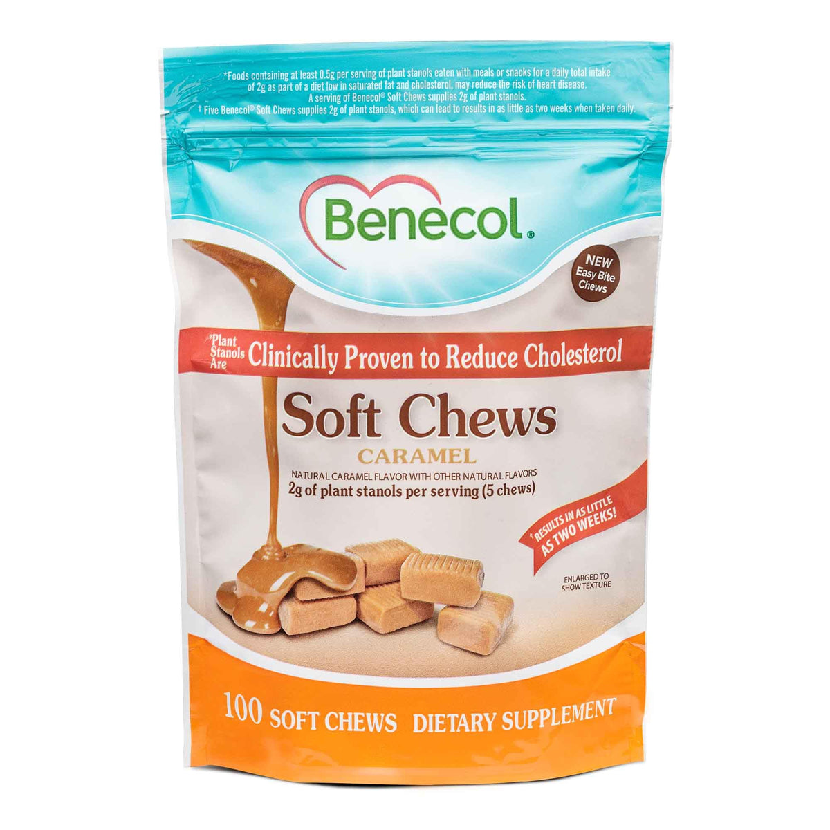 Benecol Soft Chews Caramel 531g front view