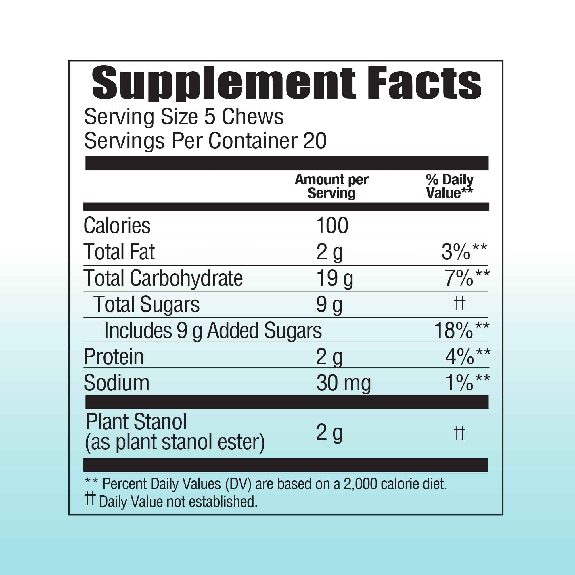 Benecol Soft Chews Caramel ingredients list