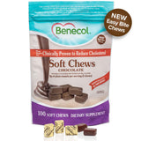 Benecol Soft Chews Chocolate side view showing chews
