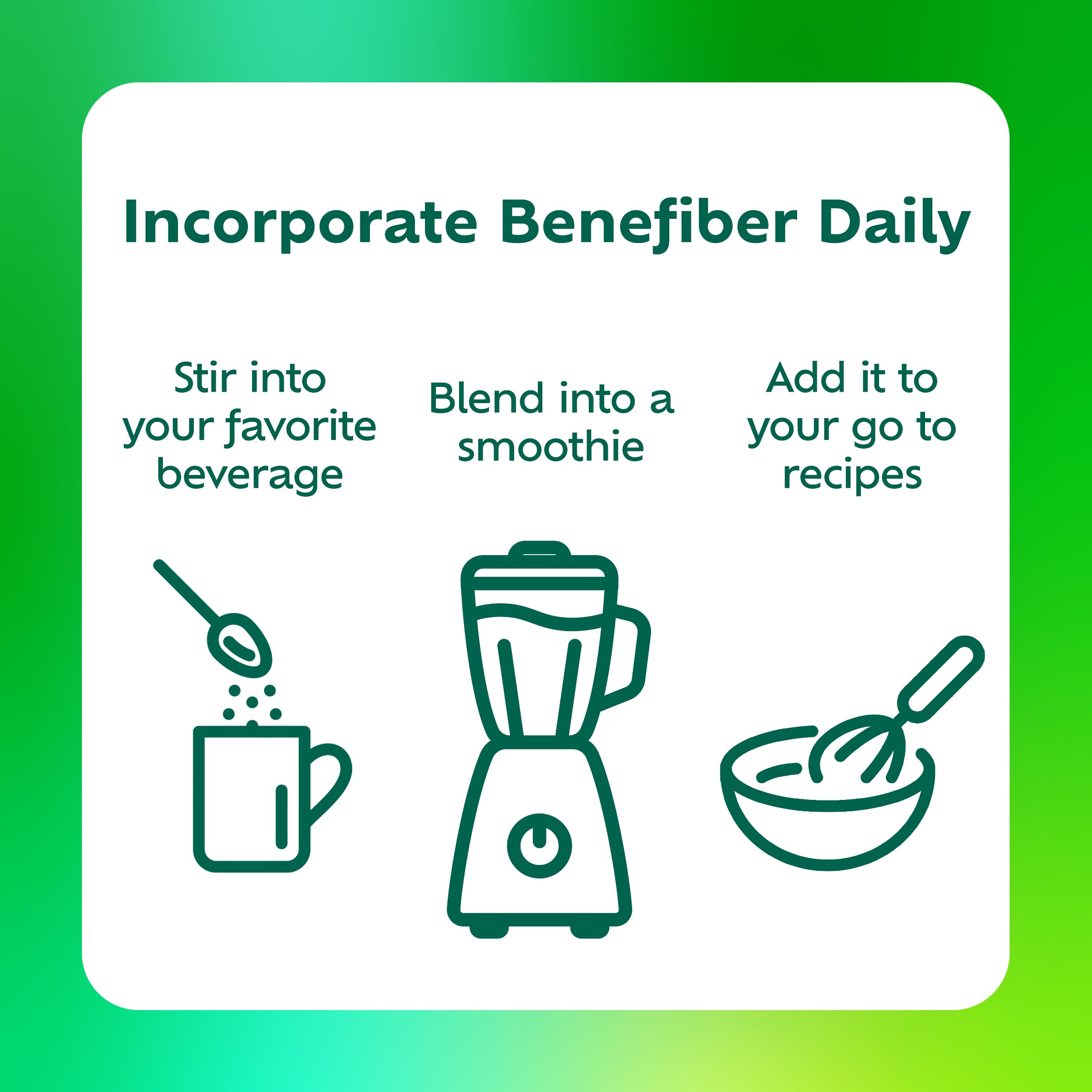 Benefiber Daily Prebiotic Fiber Supplement Powder 499g side view