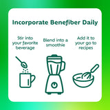 Benefiber Daily Prebiotic Fiber Supplement Powder 499g side view