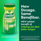 Benefiber Daily Prebiotic Fiber Supplement Powder 499g with a breakfast bowl