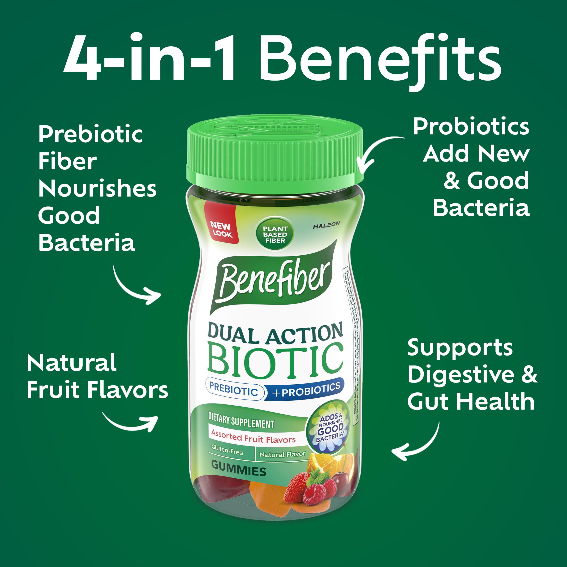 Benefiber Prebiotic Fiber Gummies assorted fruit flavours