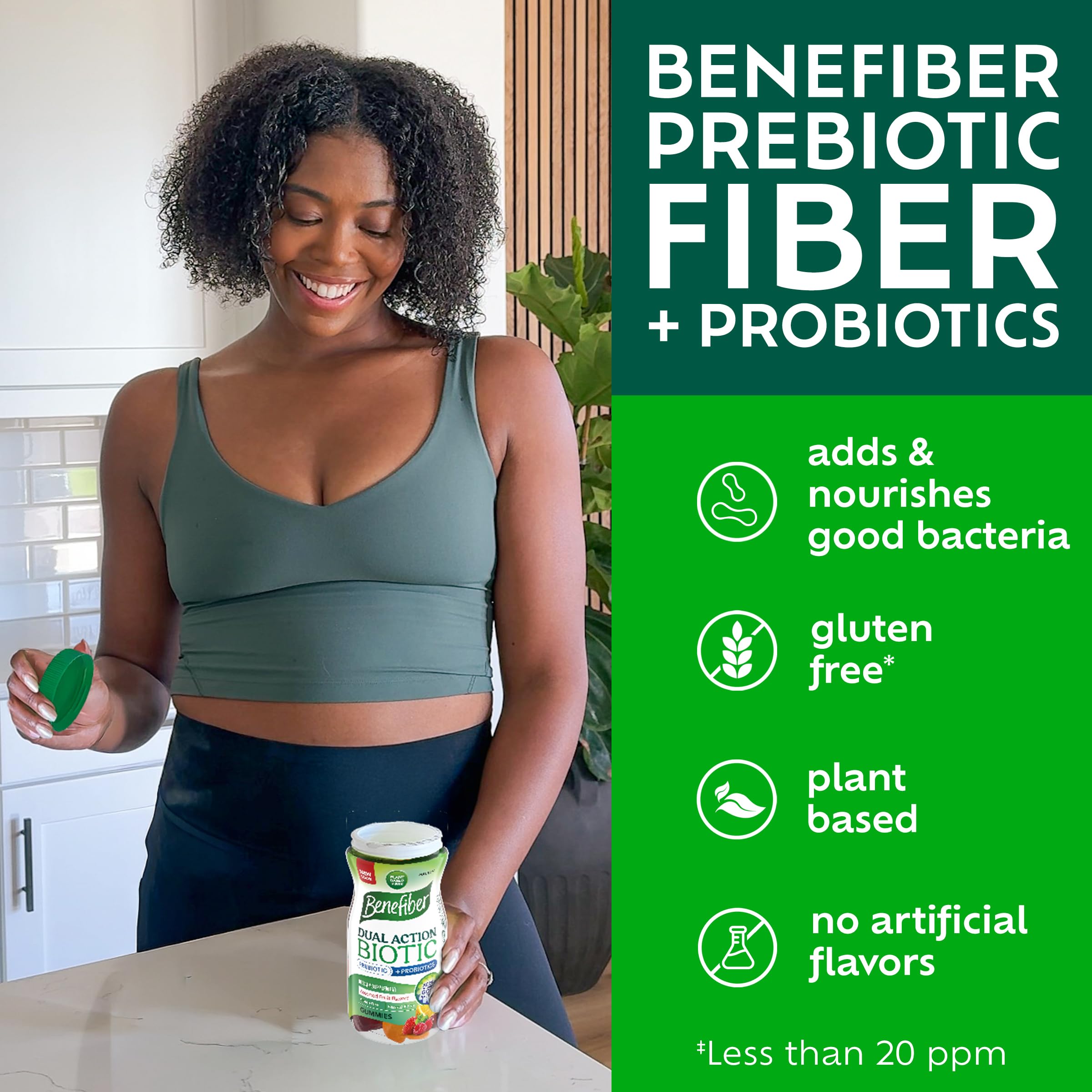 Benefiber Prebiotic Fiber Gummies packaging details