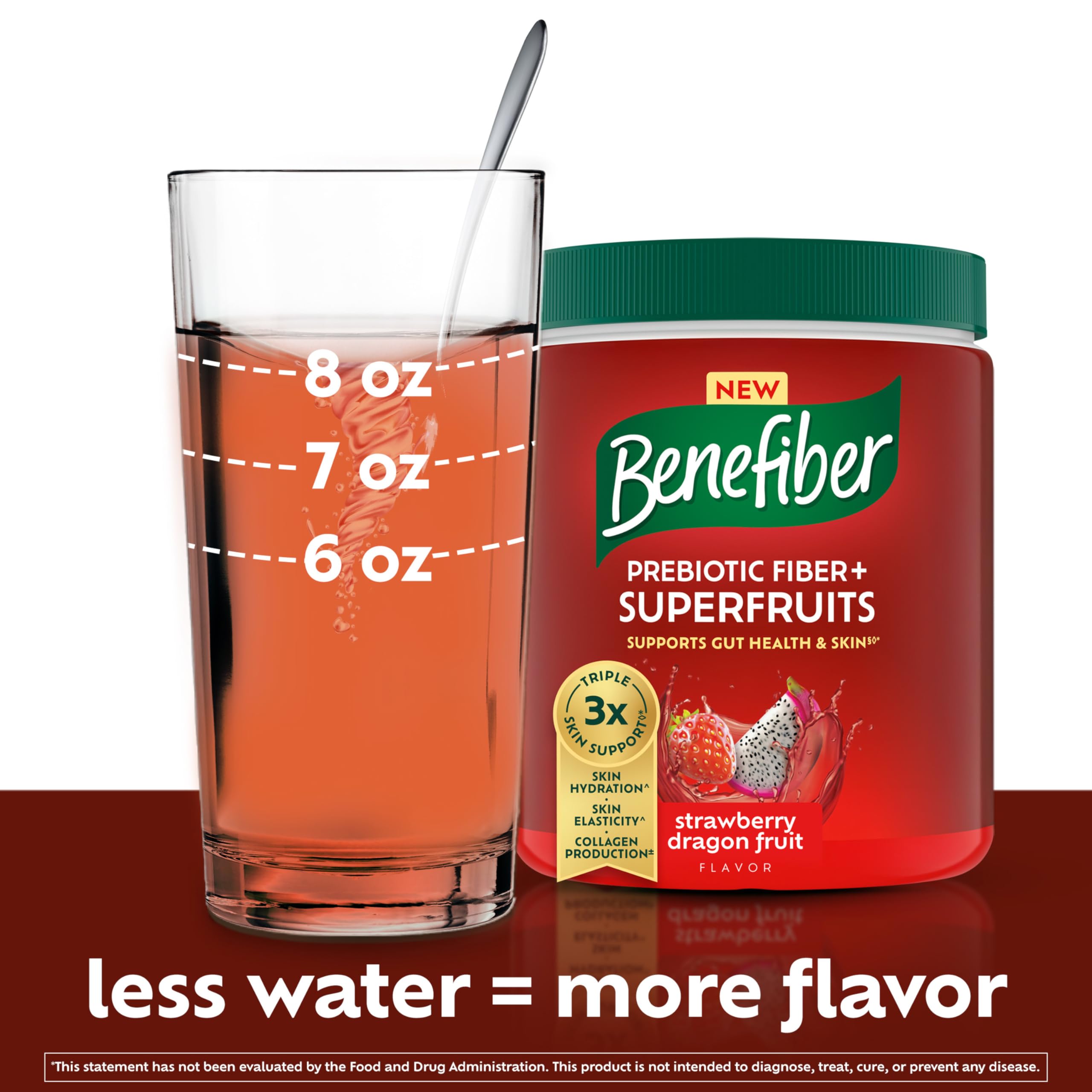 Benefiber Prebiotic Fiber + Superfruits 315g Strawberry Dragon Fruit ingredients list