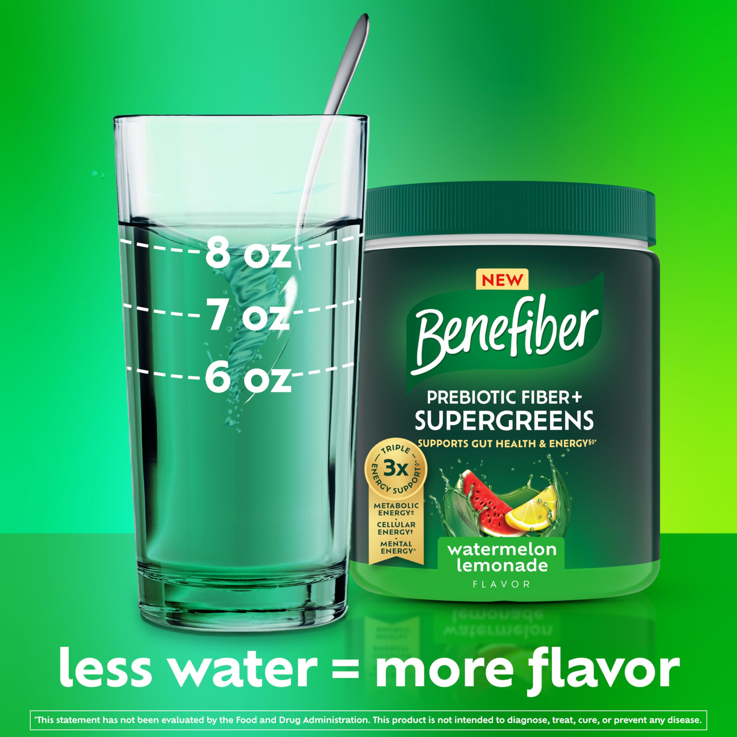 Benefiber Prebiotic Fiber + Supergreens 250g ingredients list