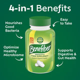 Benefiber Prebiotic Fiber Supplement Caplets bottle side view