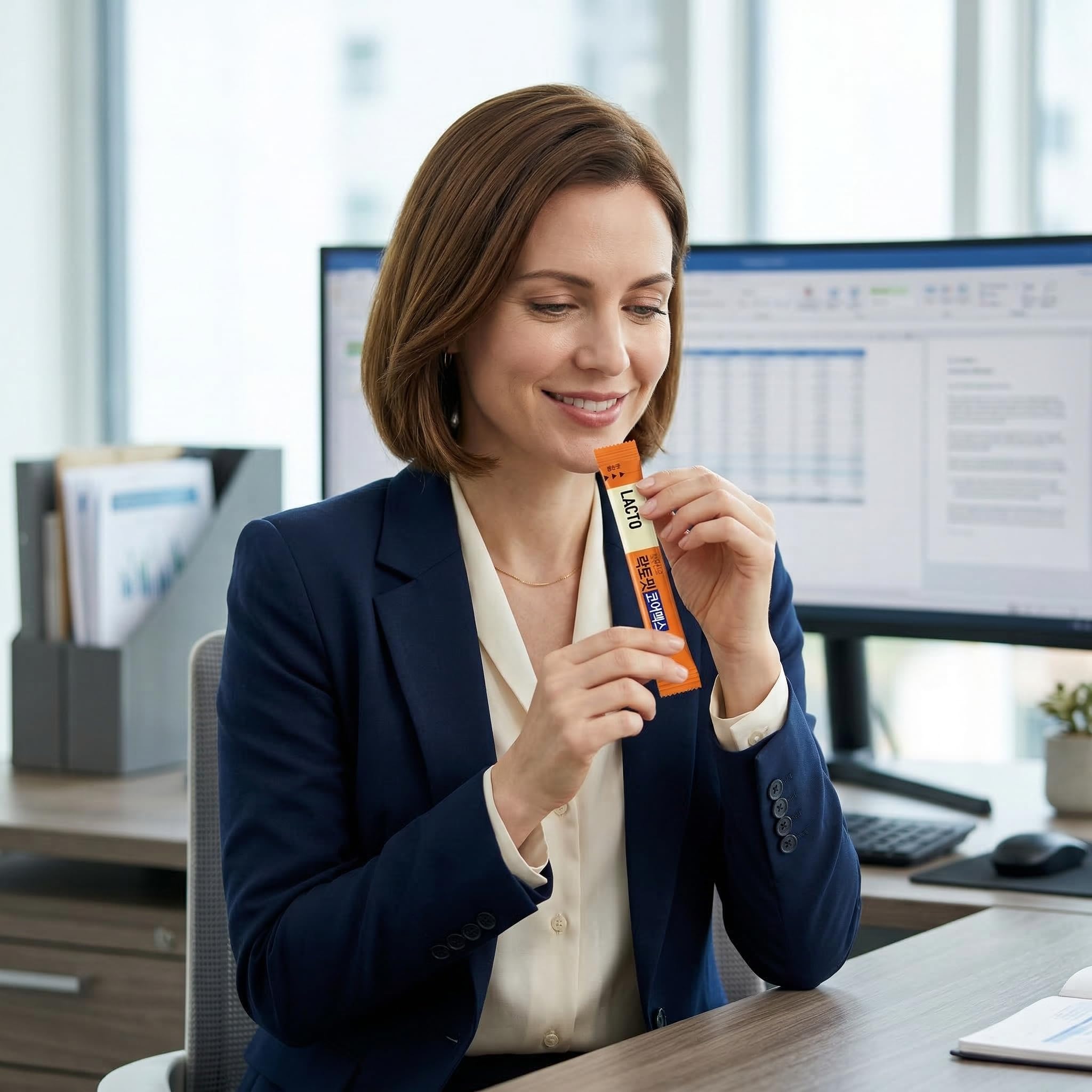 Benepisyo Probiotics 3 Billion CFU stick in a glass of water