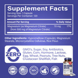 Benevolent Nourishment Magnesium Citrate Capsules 500mg bottle with label