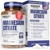 Benevolent Nourishment Magnesium Citrate Capsules 500mg front view