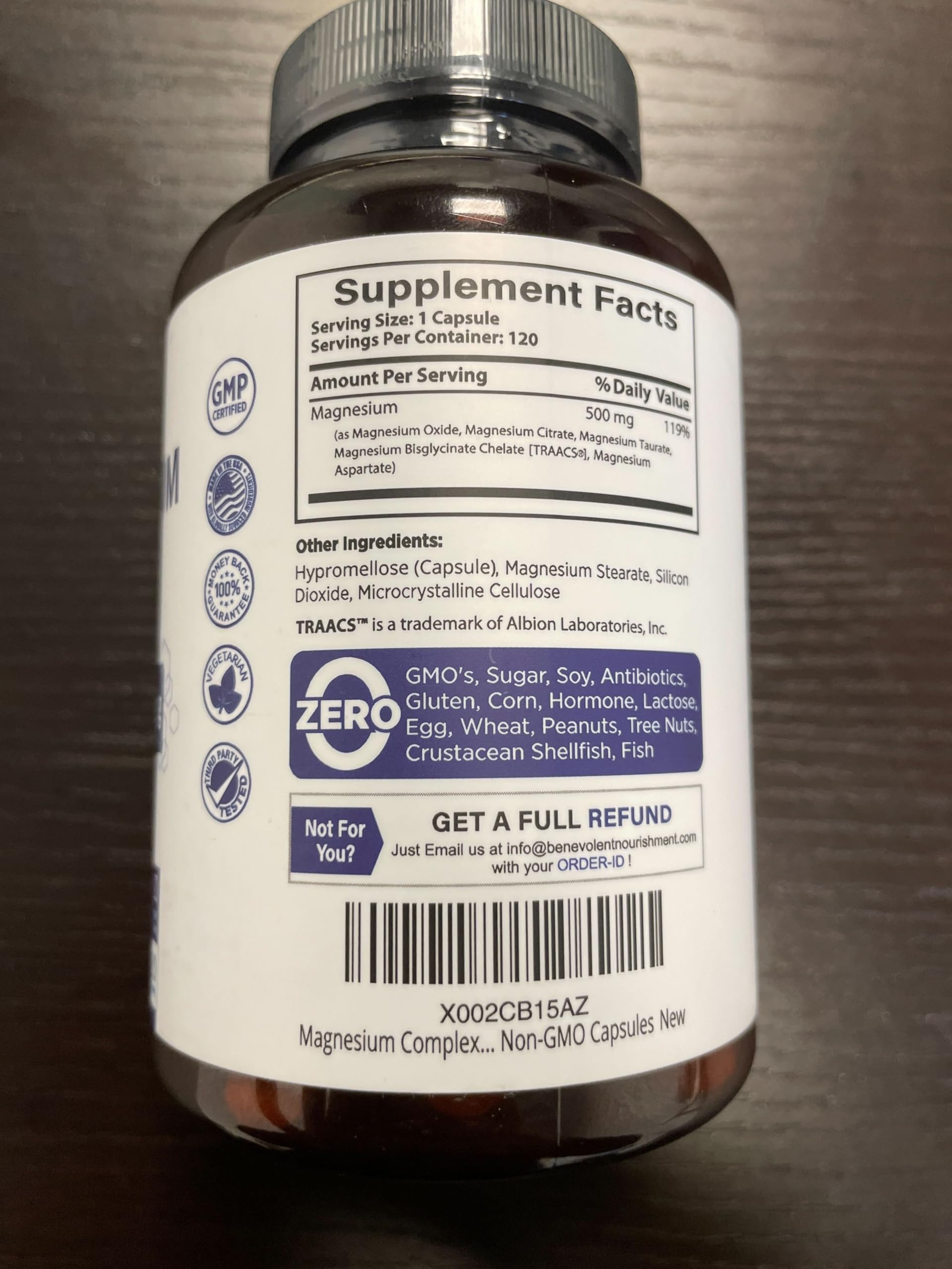 Benevolent Nourishment Magnesium Complex 500mg lifestyle shot
