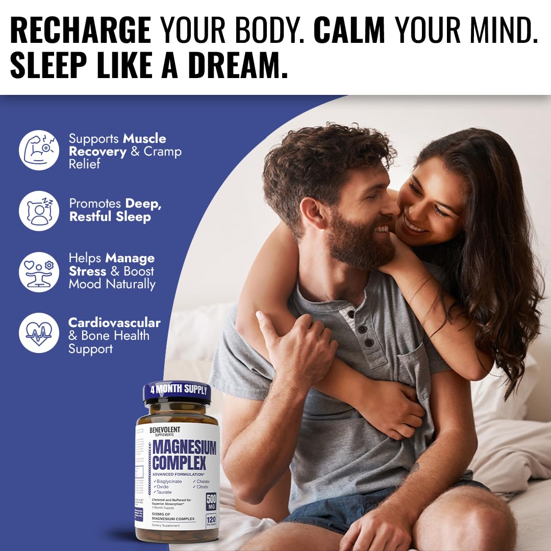 Benevolent Nourishment Magnesium Complex 500mg side view