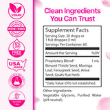 Benevolent Nourishment Milk Thistle Liquid Drops in a glass of water