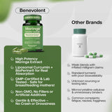 Benevolent Nourishment Moringa Leaf Capsules 1000mg in a hand