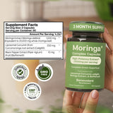 Benevolent Nourishment Moringa Leaf Capsules 1000mg packaging details