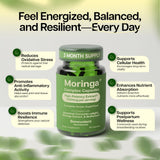 Benevolent Nourishment Moringa Leaf Capsules 1000mg side view