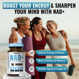 Benevolent Nourishment NAD Resveratrol Supplement capsules close-up