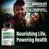 Benevolent Nourishment Organic Chlorophyll Capsules opened bottle