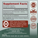 Benevolent Nourishment Shilajit Capsules back view with ingredient list