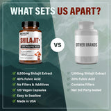 Benevolent Nourishment Shilajit Capsules with a measuring spoon