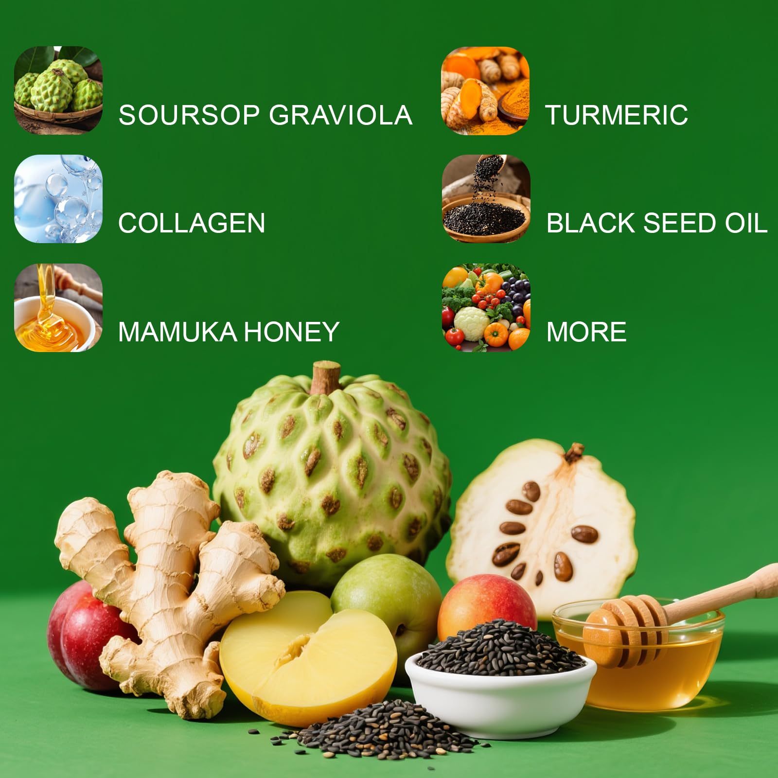 BENIX Spirulina 24-in-1 Herbal Supplement ingredients list