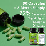 BENIX Spirulina 24-in-1 Herbal Supplement on a kitchen counter