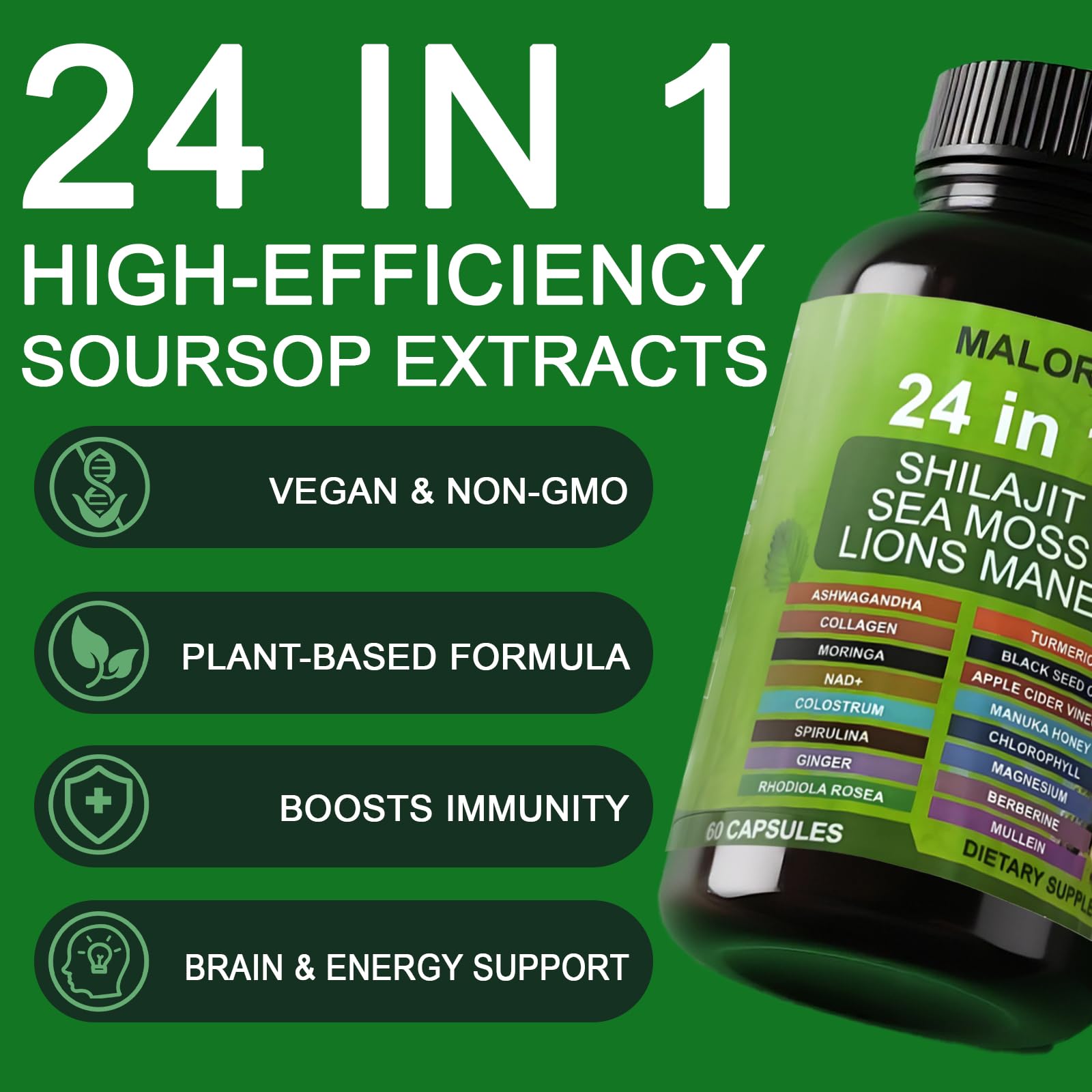 BENIX Spirulina 24-in-1 Herbal Supplement packaging