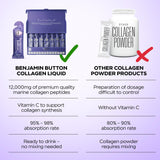 Benjamin Button Collagen Supplement 12000MG liquid on a kitchen counter