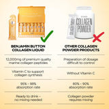 Benjamin Button Marine Collagen Liquid Supplement served in a glass