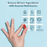 beobeu Biotin Gummies side view showing nutritional information