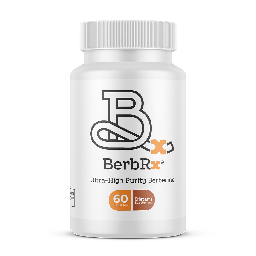 BerbRx Berberine HCl Capsules 500mg front view