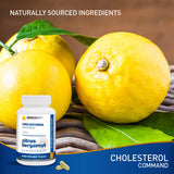 BergaMet Citrus Bergamot Supplement 100g in lifestyle setting with natural background