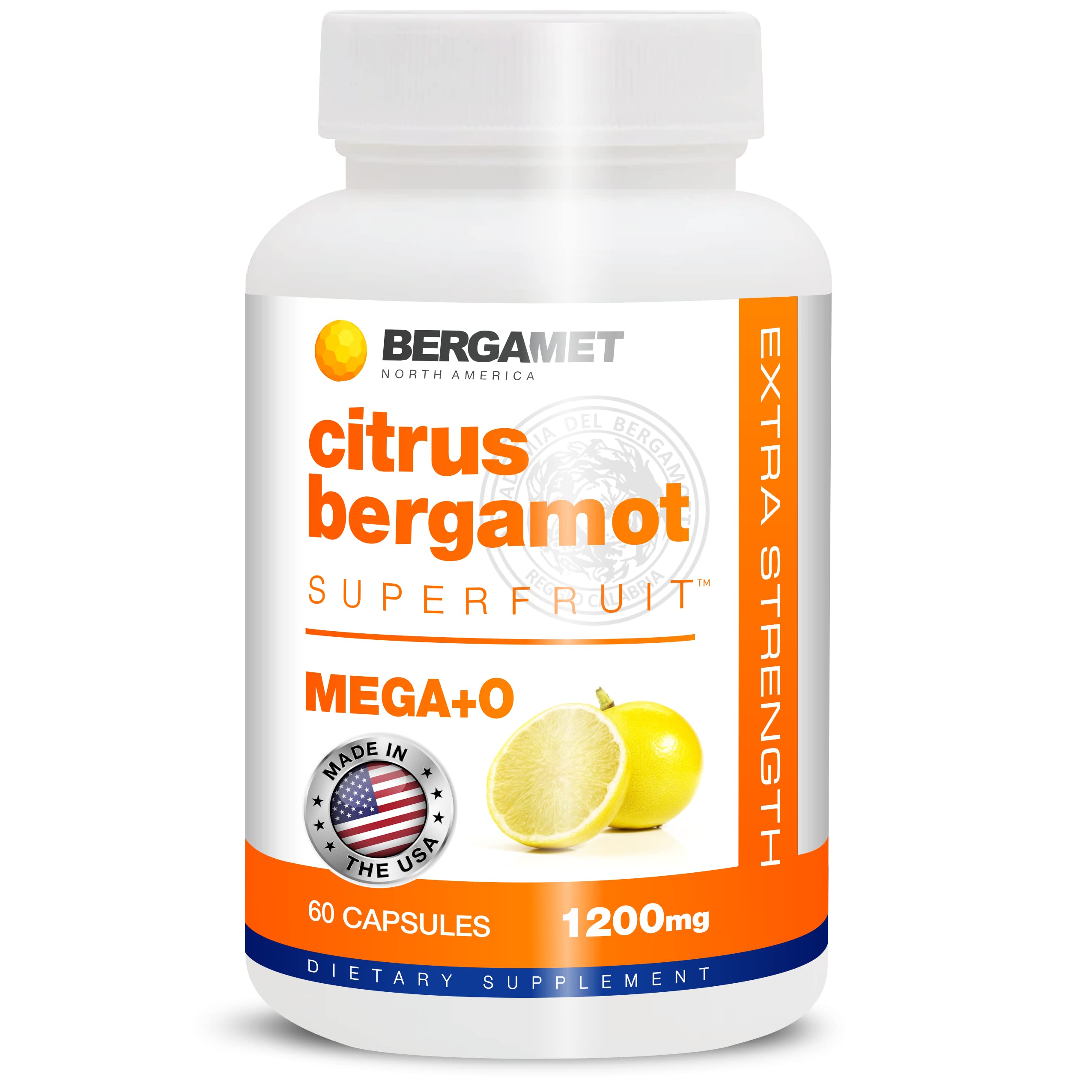 BergaMet Citrus Bergamot Supplement bottle front view