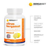 BergaMet Citrus Bergamot Supplement ingredients list on packaging